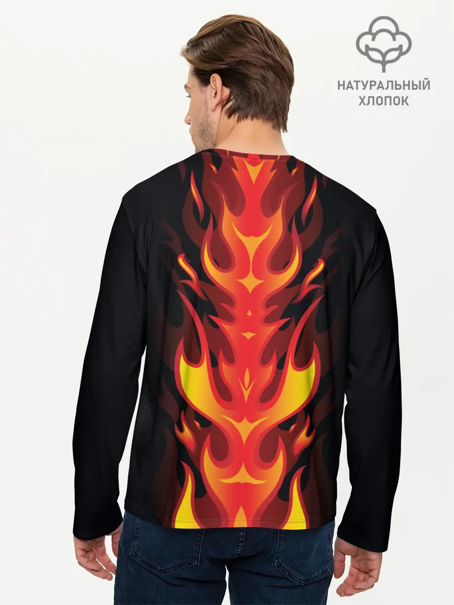 Мужской лонгслив базовый / PUBG Fire (P007_P004ooo1630033, P004ooo1630033)