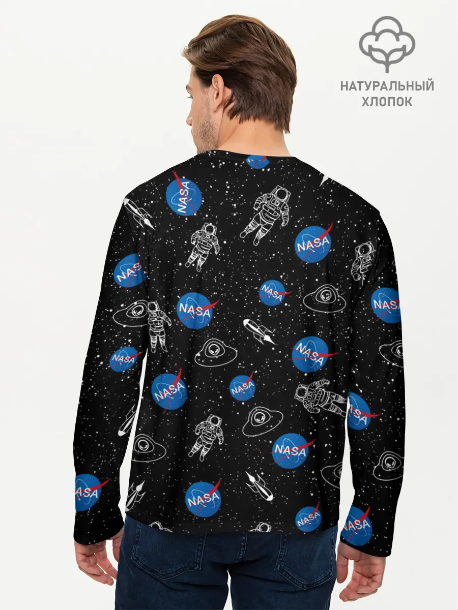 Мужской лонгслив базовый / NASA (P007_P004ooo1629845, P004ooo1629845)