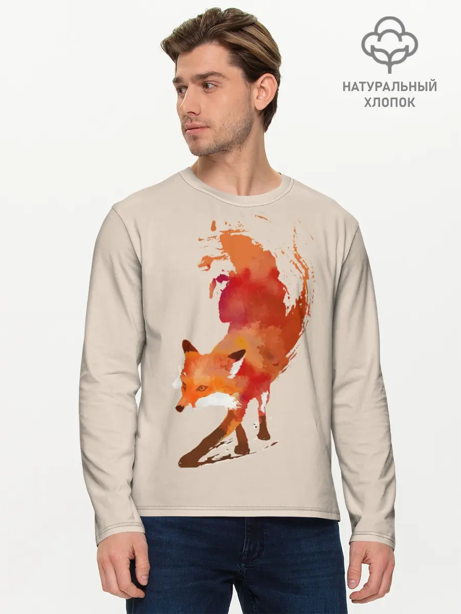 Мужской лонгслив базовый / Paint Fox (P007_P004ooo1630923, P004ooo1630923)