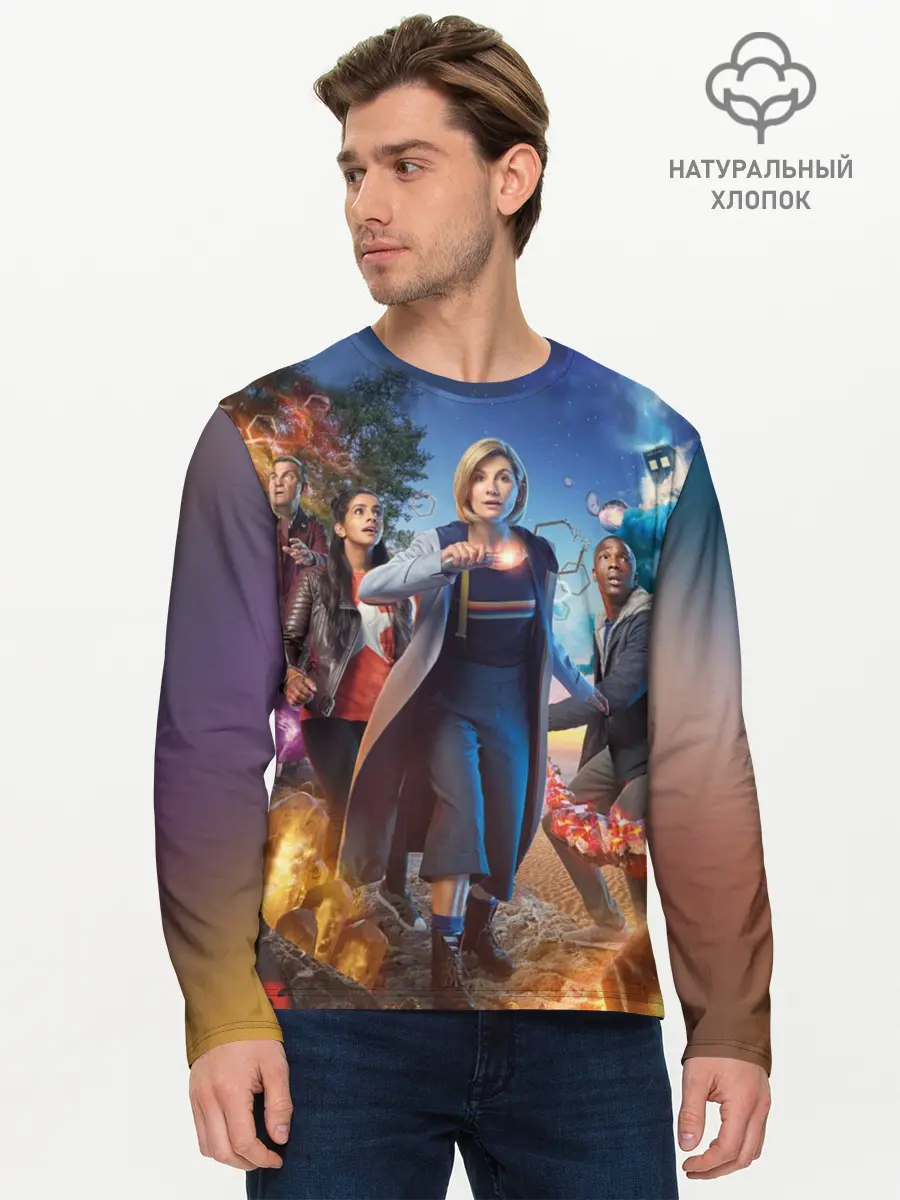 Мужской лонгслив базовый / Doctor who (P007_P004ooo1630533, P004ooo1630533)