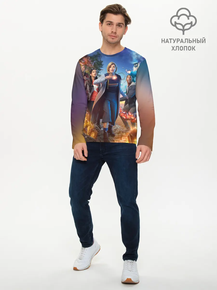 Мужской лонгслив базовый / Doctor who (P007_P004ooo1630533, P004ooo1630533)