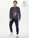 Мужской лонгслив базовый / Coffee Fox (P007_P004ooo1630891, P004ooo1630891)
