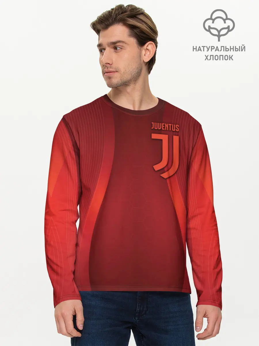 Мужской лонгслив базовый / Juventus new uniform (P007_P004ooo1632237, P004ooo1632237)