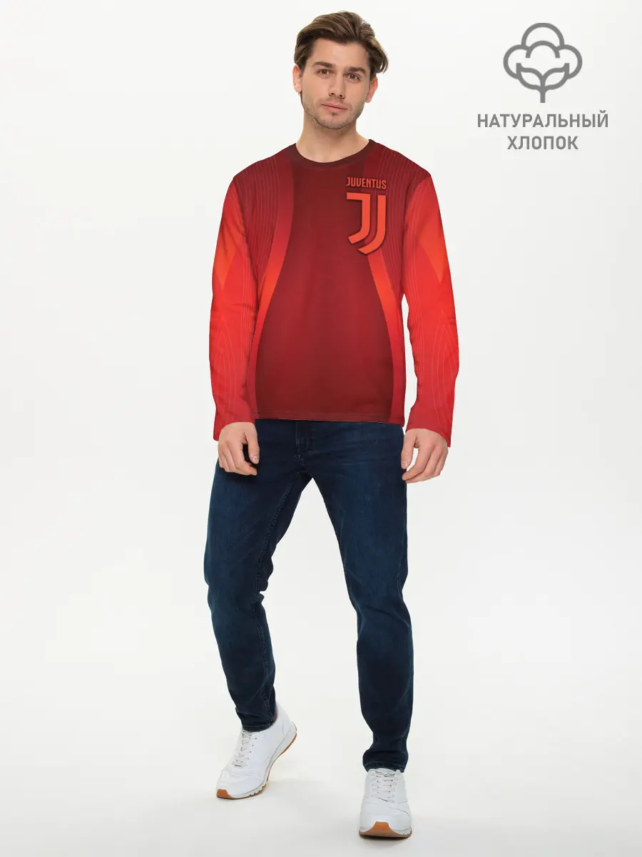 Мужской лонгслив базовый / Juventus new uniform (P007_P004ooo1632237, P004ooo1632237)