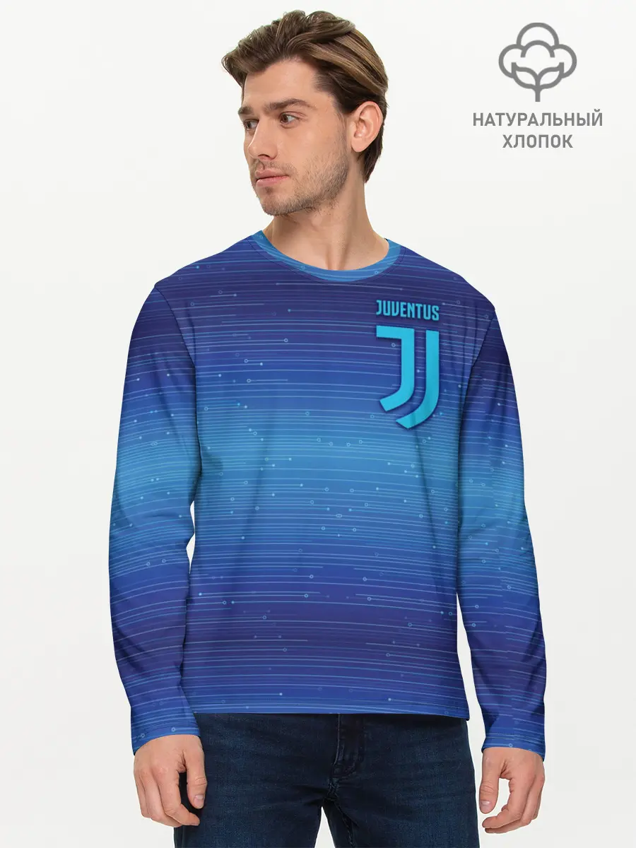 Мужской лонгслив базовый / Juventus new uniform (P007_P004ooo1633055, P004ooo1633055)