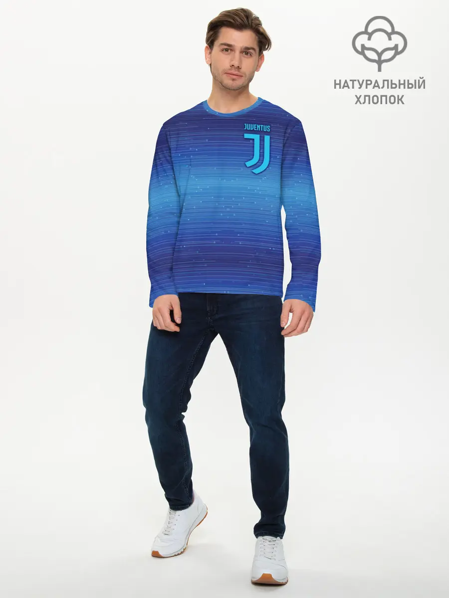 Мужской лонгслив базовый / Juventus new uniform (P007_P004ooo1633055, P004ooo1633055)