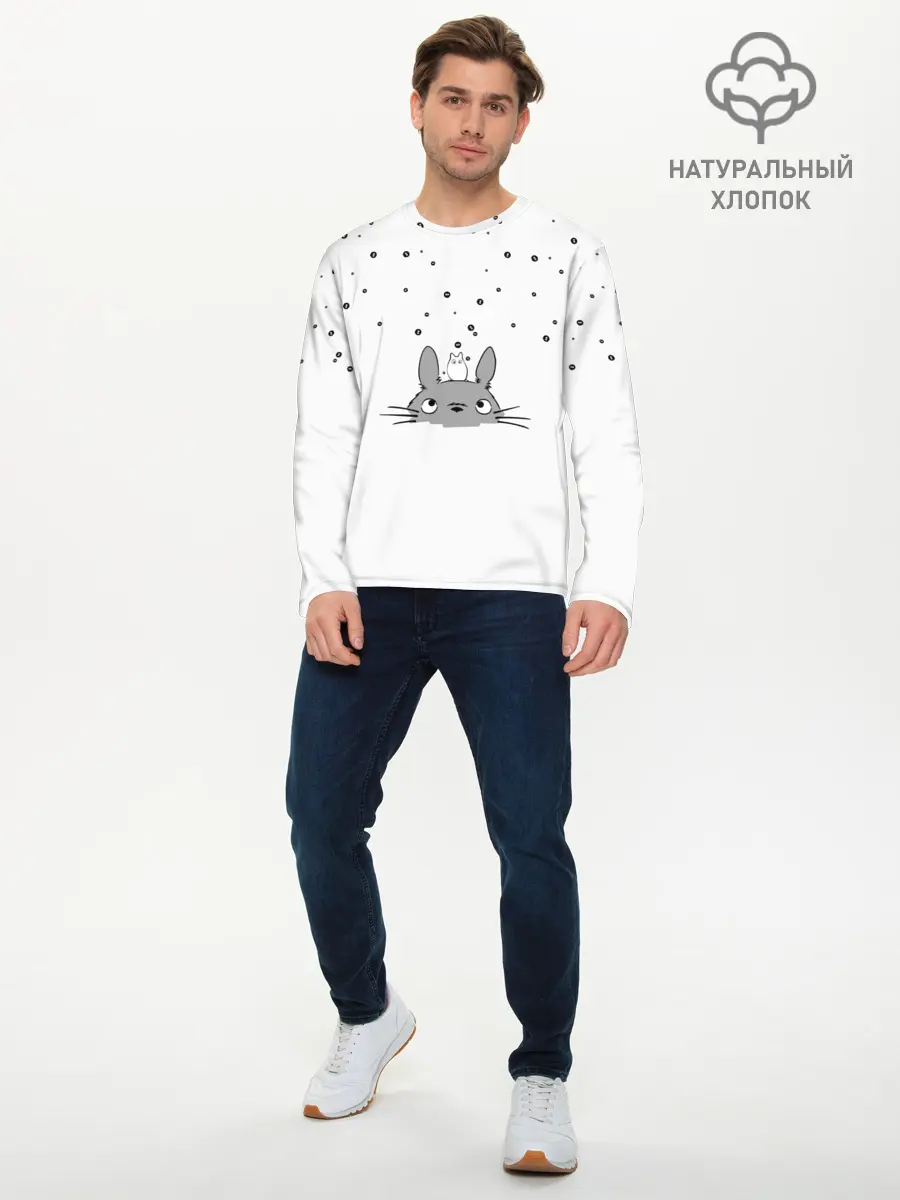 Мужской лонгслив базовый / Totoro The Rain (P007_P004ooo1635955, P004ooo1635955)