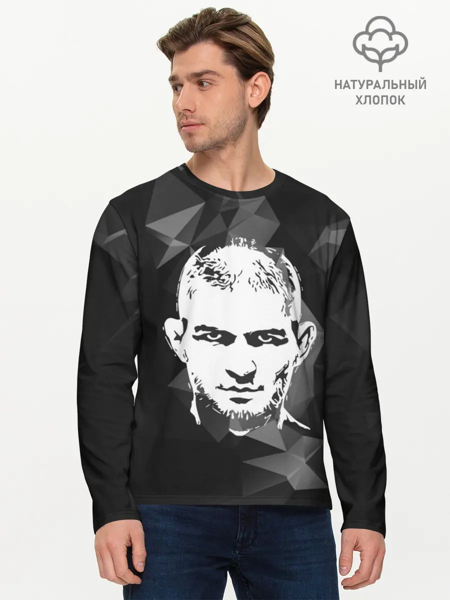 Мужской лонгслив базовый / KHABIB NURMAGOMEDOV. (P007_P004ooo1635639, P004ooo1635639)
