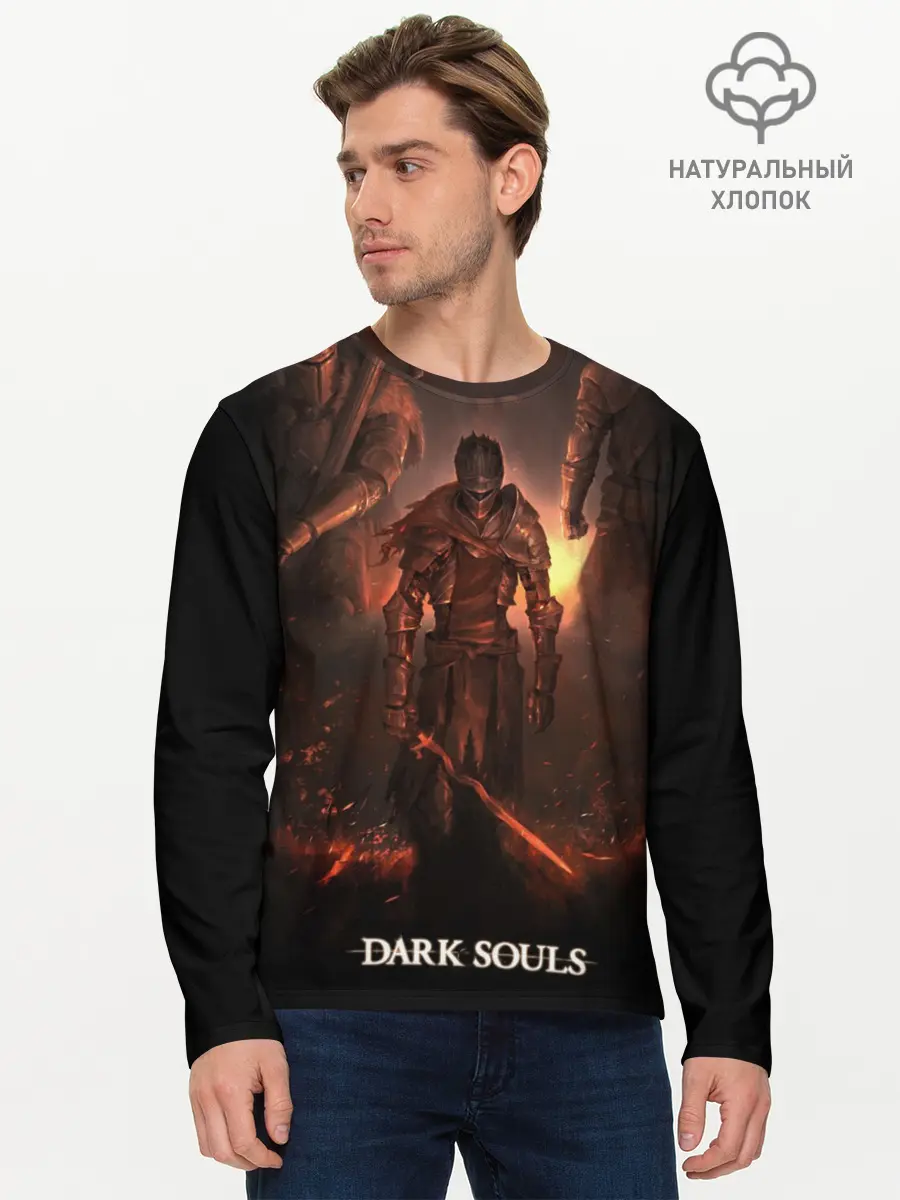 Мужской лонгслив базовый / Dark Souls (P007_P004ooo1637197, P004ooo1637197)