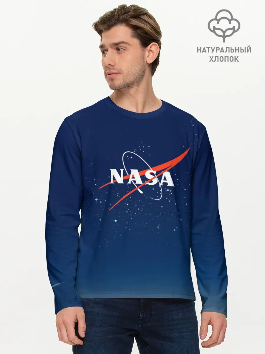 Мужской лонгслив базовый / NASA (P007_P004ooo1637789, P004ooo1637789)