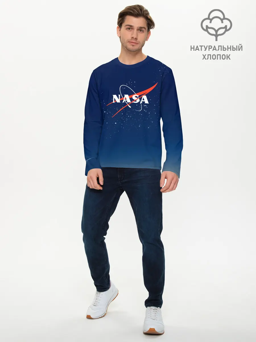 Мужской лонгслив базовый / NASA (P007_P004ooo1637789, P004ooo1637789)