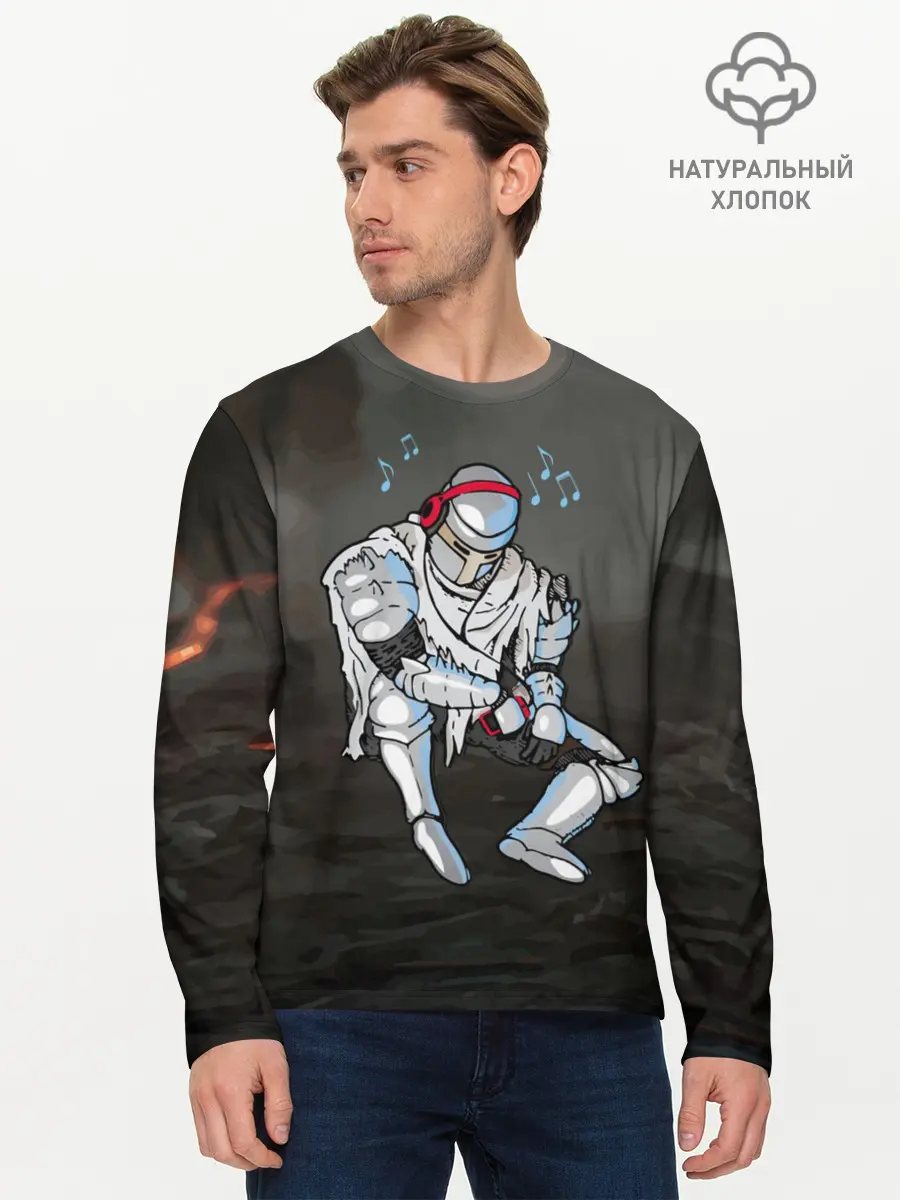 Мужской лонгслив базовый / Dark Souls (P007_P004ooo1638135, P004ooo1638135)