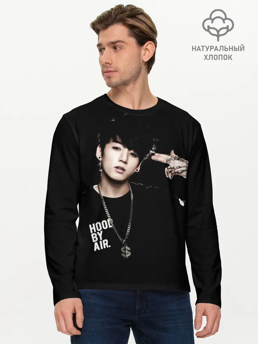 Мужской лонгслив базовый / BTS Kpop (P007_P004ooo1640705, P004ooo1640705)