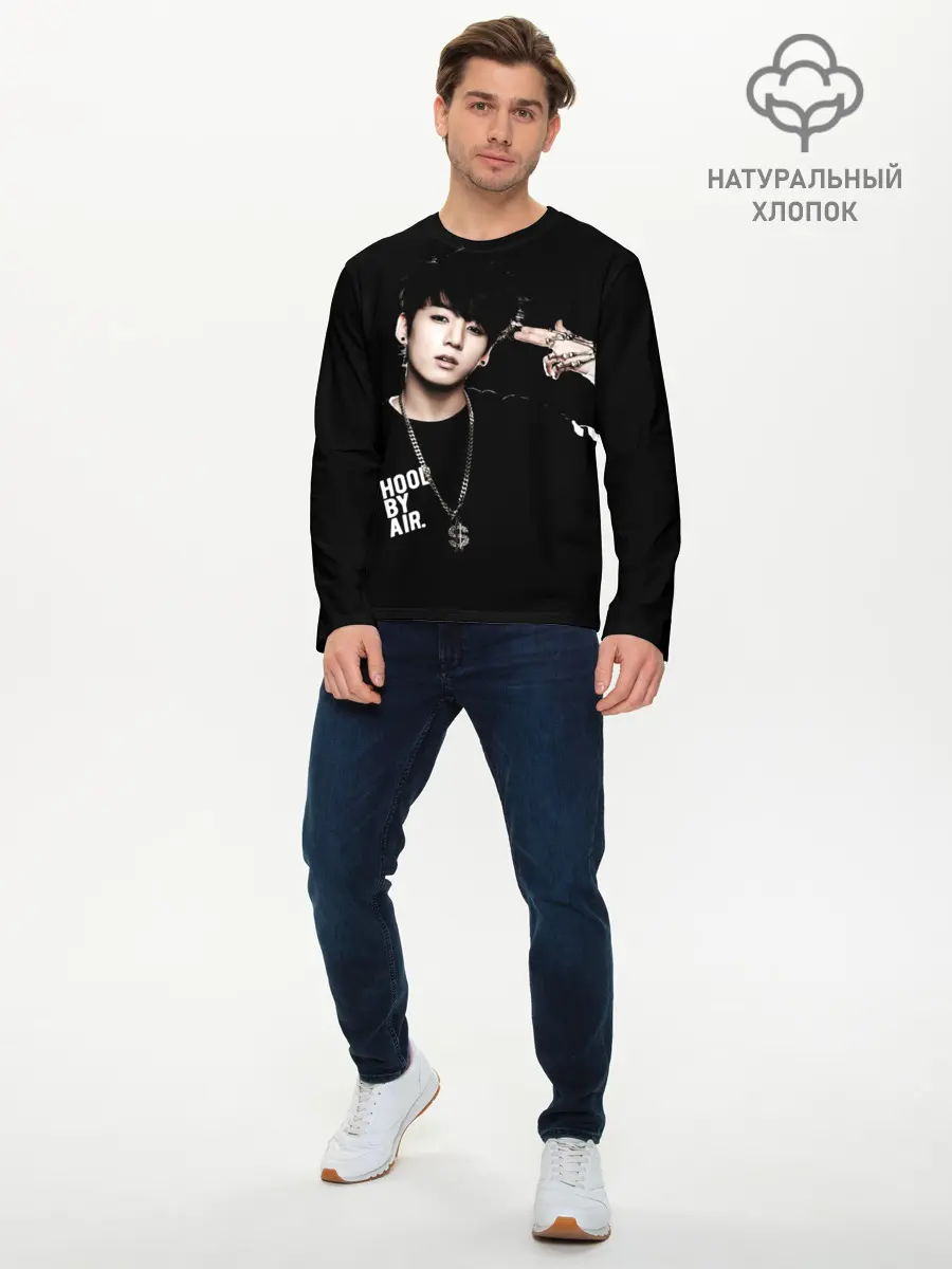 Мужской лонгслив базовый / BTS Kpop (P007_P004ooo1640705, P004ooo1640705)