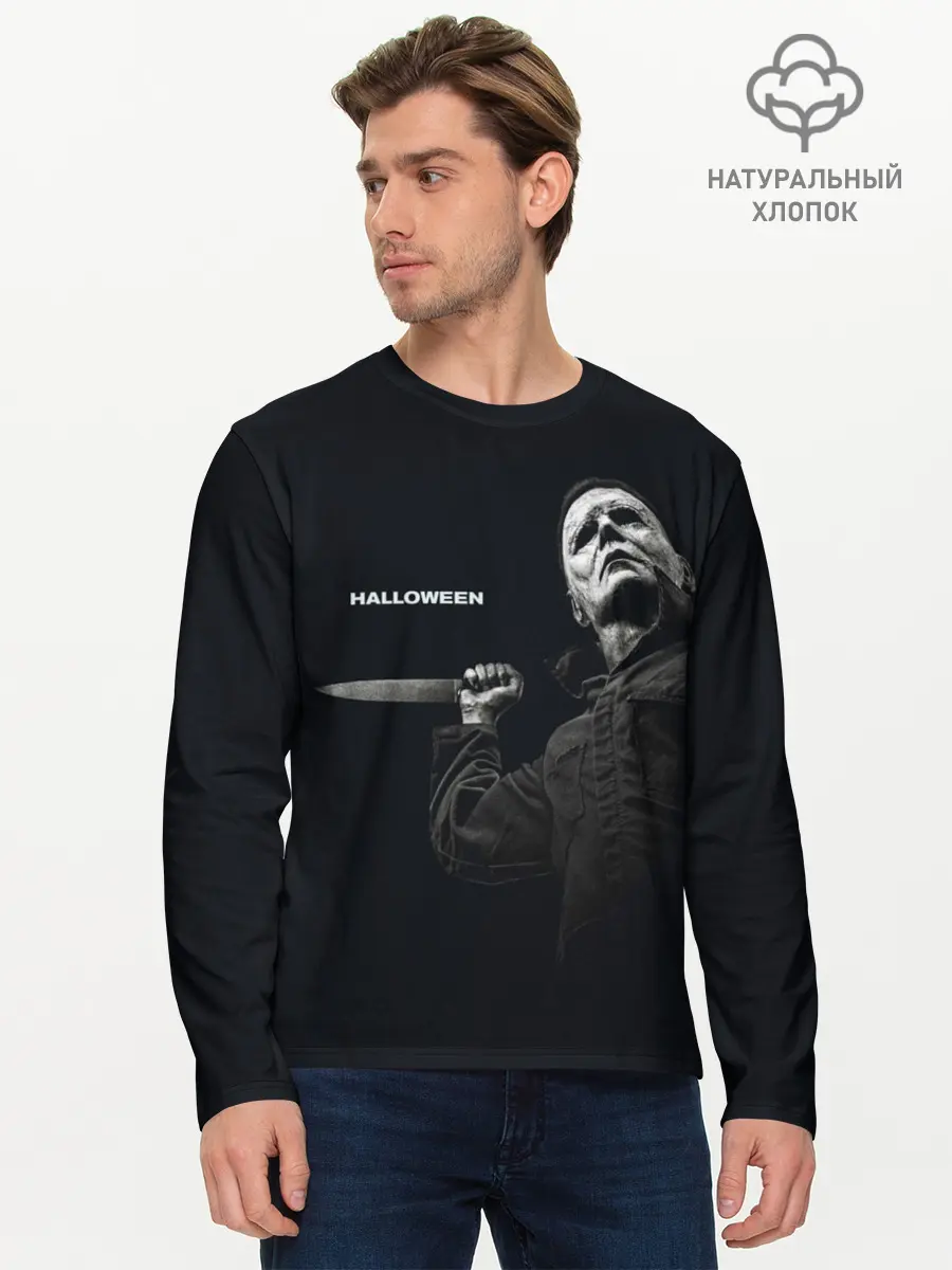 Мужской лонгслив базовый / Halloween (P007_P004ooo1639947, P004ooo1639947)