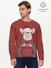 Мужской лонгслив базовый / New Year Pig (P007_P004ooo1640483, P004ooo1640483)