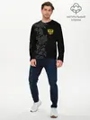 Мужской лонгслив базовый / Герб России и Орнамент (P007_P004ooo1642227, P004ooo1642227)