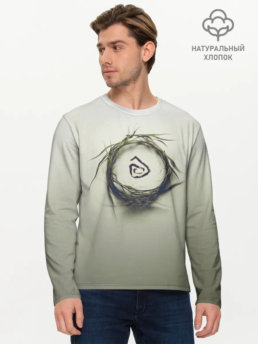 Мужской лонгслив базовый / Настоящий Детектив Символ (P007_P004ooo1642253, P004ooo1642253)