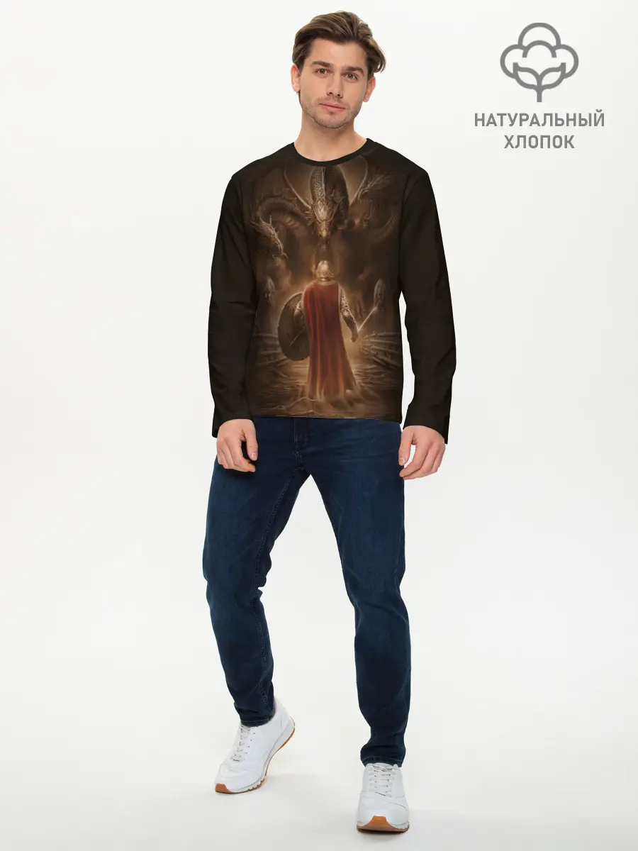 Мужской лонгслив базовый / русь (P007_P004ooo1642263, P004ooo1642263)