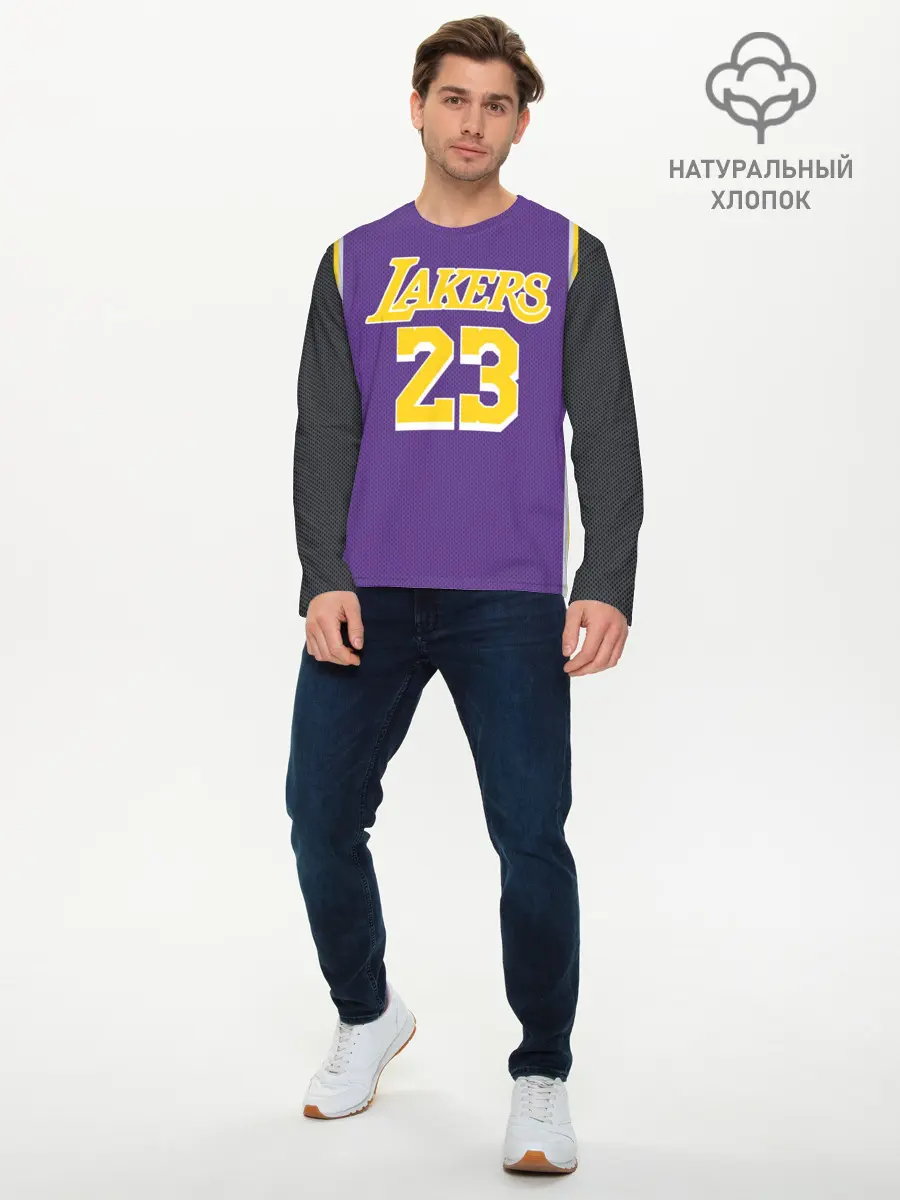 Мужской лонгслив базовый / James LA Lakers 2019 (P007_P004ooo1641789, P004ooo1641789)
