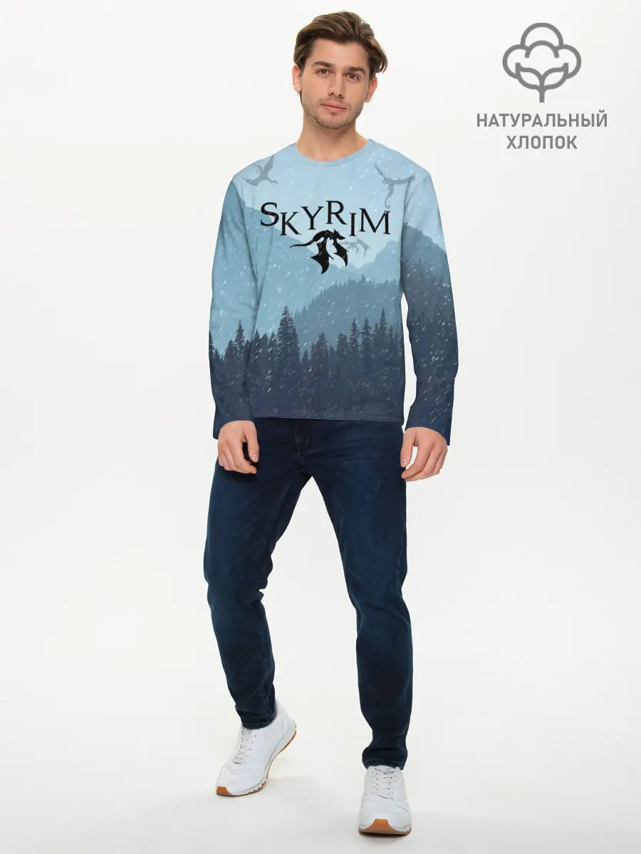 Мужской лонгслив базовый / TES SKYRIM (P007_P004ooo1641847, P004ooo1641847)