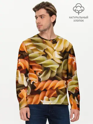 Мужской лонгслив базовый / Макароны Спиральки