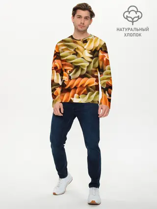Мужской лонгслив базовый / Макароны Спиральки