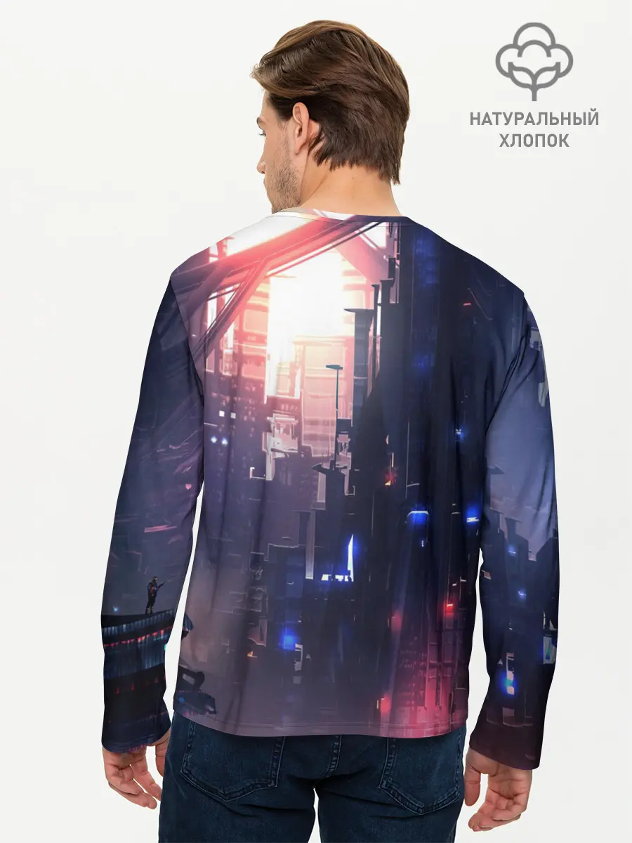 Мужской лонгслив базовый / Cyberpunk 2077 (P007_P004ooo1642795, P004ooo1642795)