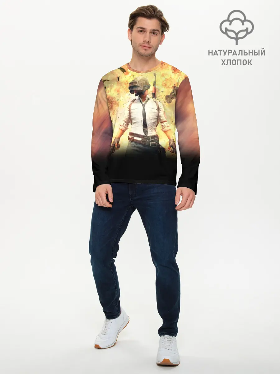 Мужской лонгслив базовый / PUBG (P007_P004ooo1643295, P004ooo1643295)