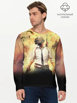 Мужской лонгслив базовый / PUBG