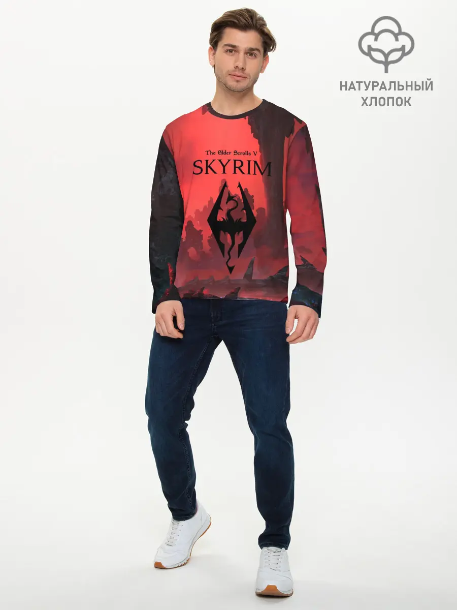 Мужской лонгслив базовый / The Elder Scrolls SKYRIM (P007_P004ooo1644193, P004ooo1644193)