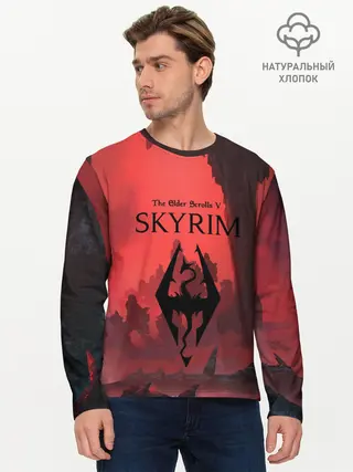 Мужской лонгслив базовый / The Elder Scrolls SKYRIM (P007_P004ooo1644193, P004ooo1644193)
