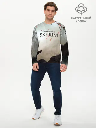 Мужской лонгслив базовый / The Elder Scrolls SKYRIM 5 (P007_P004ooo1644195, P004ooo1644195)