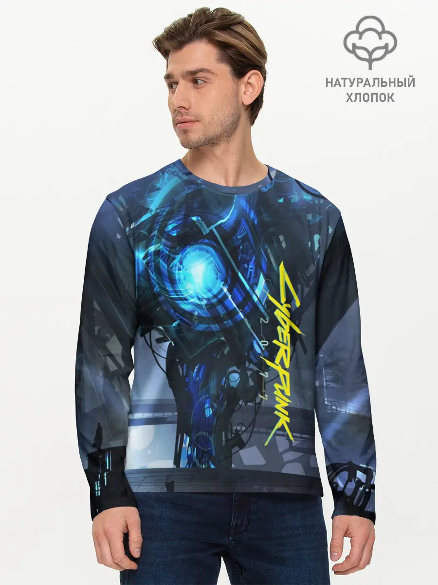 Мужской лонгслив базовый / CYBERPUNK 2077 (P007_P004ooo1644209, P004ooo1644209)