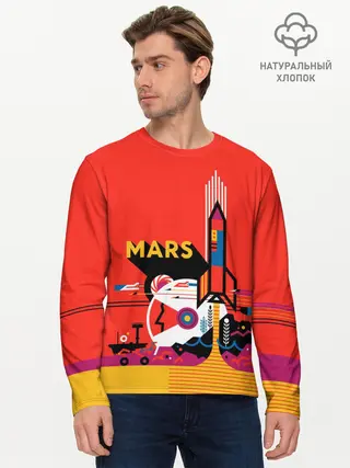 Мужской лонгслив базовый / Марс