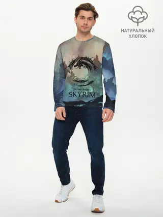 Мужской лонгслив базовый / The Elder Scrolls SKYRIM (P007_P004ooo1643659, P004ooo1643659)