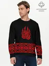 Мужской лонгслив базовый / печать Велеса (P007_P004ooo1645839, P004ooo1645839)