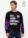 Мужской лонгслив базовый / Eat Sleep Fortnite Repeat (P007_P004ooo1646481, P004ooo1646481)