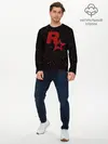 Мужской лонгслив базовый / Rockstar (P007_P004ooo1646217, P004ooo1646217)