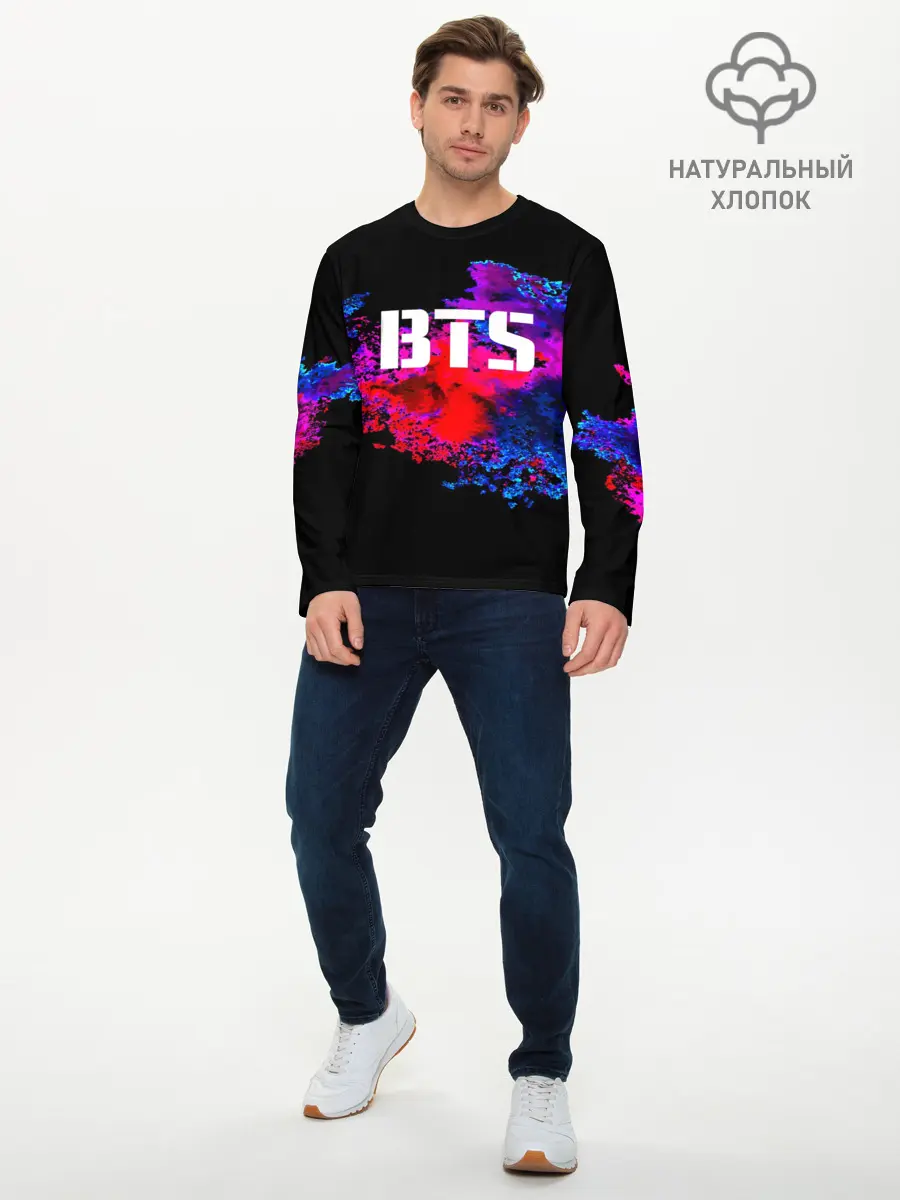 Мужской лонгслив базовый / BTS (P007_P004ooo1648311, P004ooo1648311)
