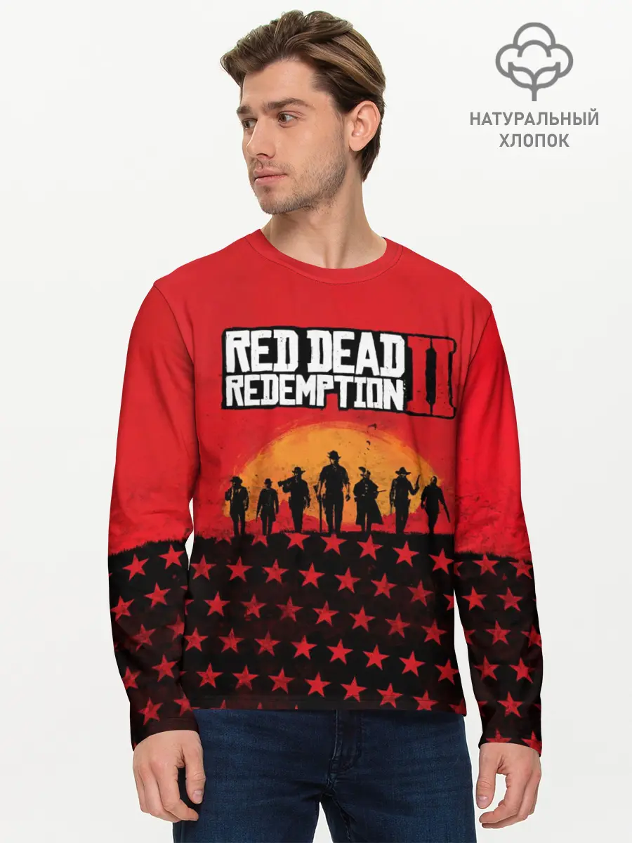 Мужской лонгслив базовый / Red Dead Redemption 2 (P007_P004ooo1647181, P004ooo1647181)