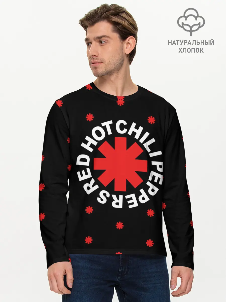 Мужской лонгслив базовый / Red Hot Chili Peppers (P007_P004ooo1650813, P004ooo1650813)