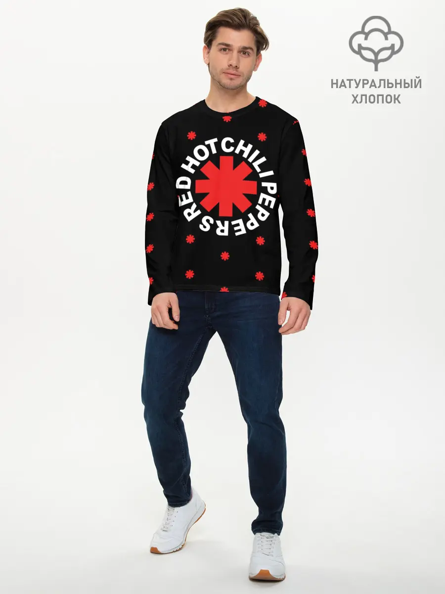 Мужской лонгслив базовый / Red Hot Chili Peppers (P007_P004ooo1650813, P004ooo1650813)