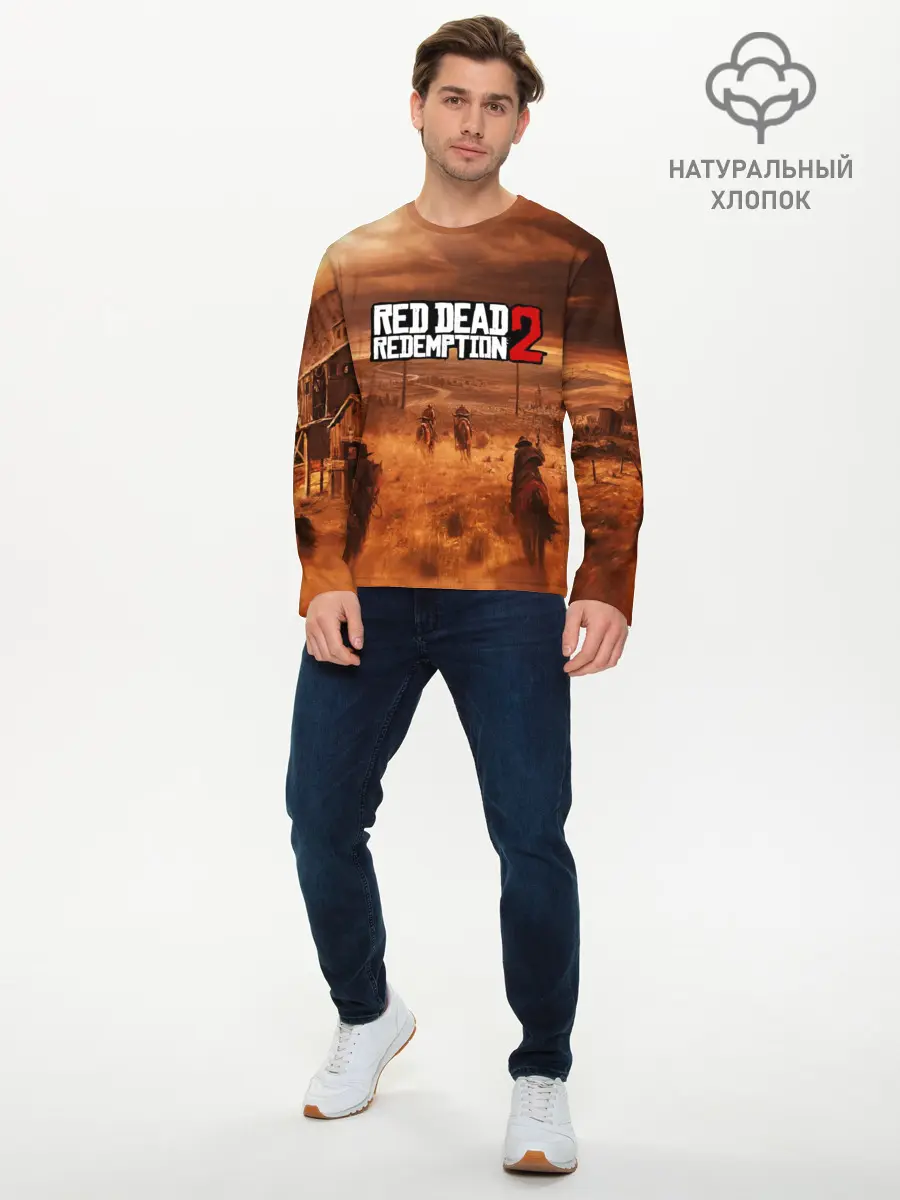 Мужской лонгслив базовый / RED DEAD REDEMPTION 2 (P007_P004ooo1650033, P004ooo1650033)