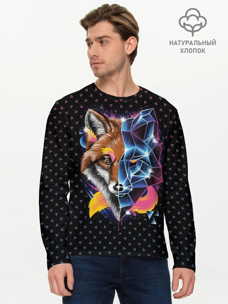 Мужской лонгслив базовый / Super Space Fox (P007_P004ooo1650261, P004ooo1650261)