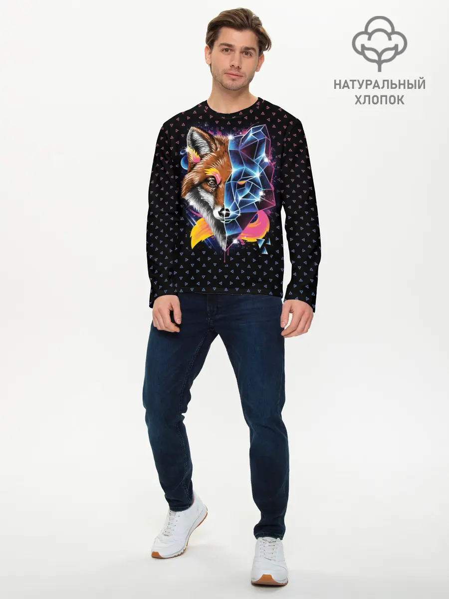 Мужской лонгслив базовый / Super Space Fox (P007_P004ooo1650261, P004ooo1650261)