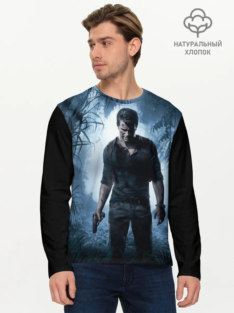 Мужской лонгслив базовый / Uncharted 4 (P007_P004ooo1653767, P004ooo1653767)