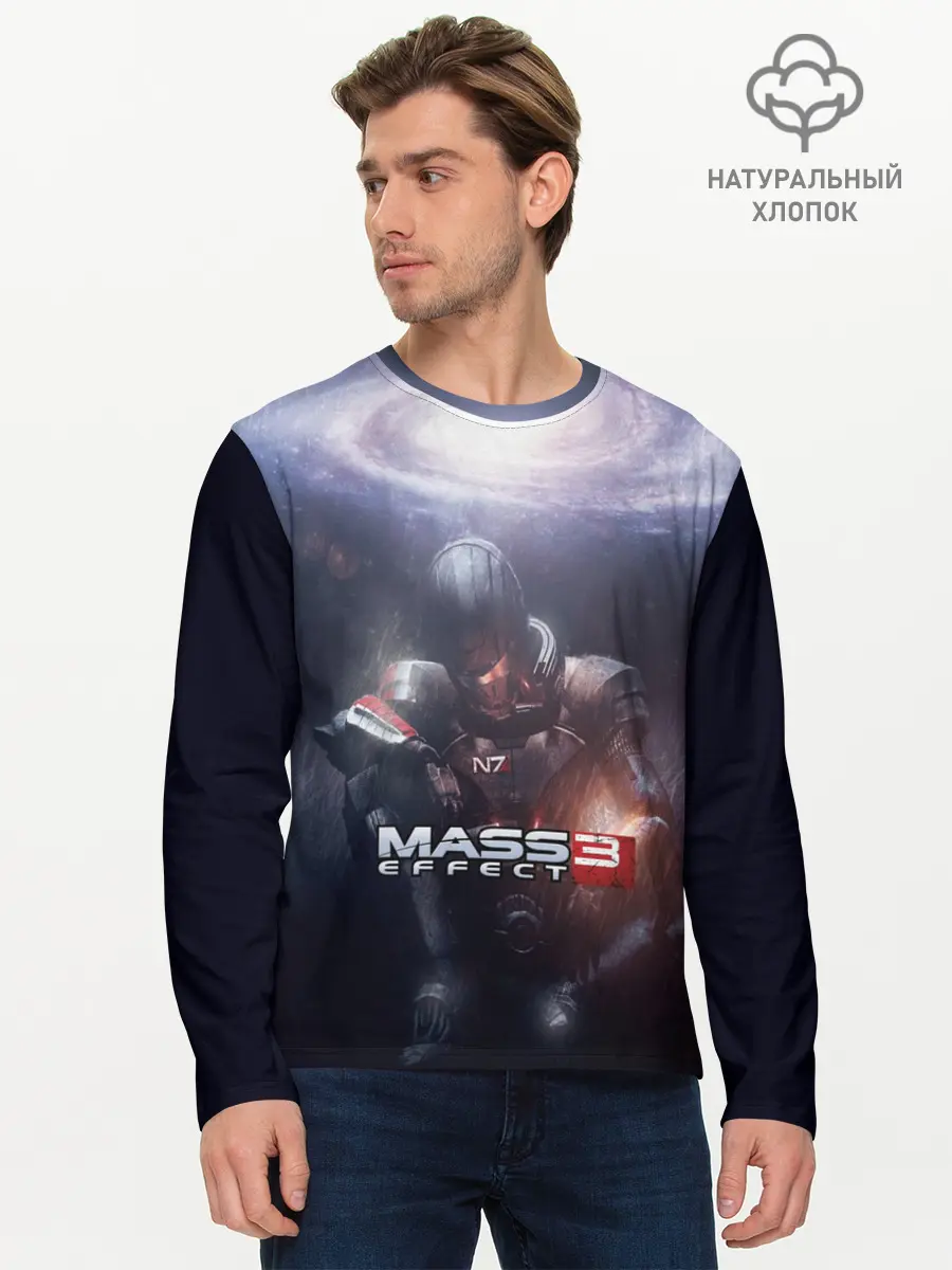 Мужской лонгслив базовый / MASS EFFECT 3 (P007_P004ooo1652379, P004ooo1652379)