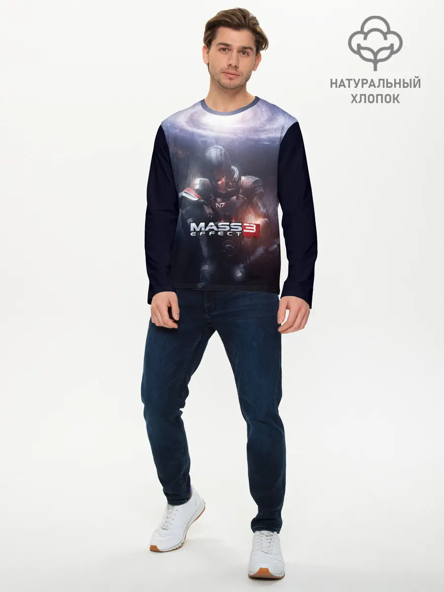 Мужской лонгслив базовый / MASS EFFECT 3 (P007_P004ooo1652379, P004ooo1652379)