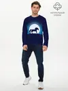 Мужской лонгслив базовый / Лошадь под луной (P007_P004ooo1655549, P004ooo1655549)